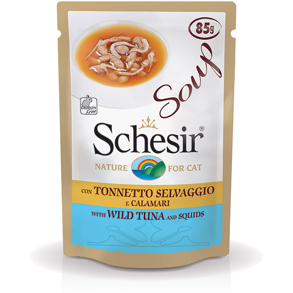 Schesir For Cat Ton Balıklı ve Kalamarlı Kedi Çorbası 85g