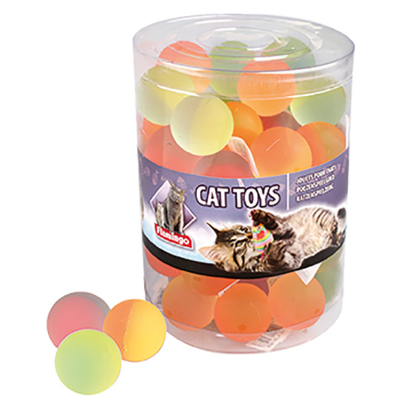 KEDİ İÇİN RENKLİ TOP3.5CM 60LI