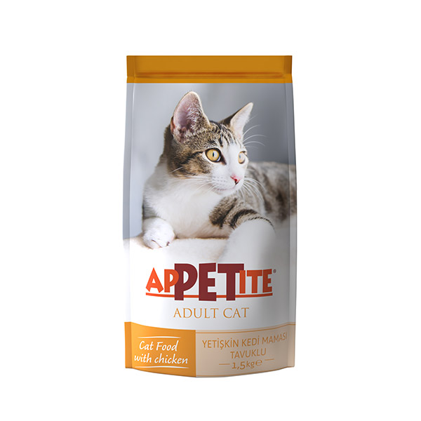 APPETITE ADULT CAT CHICKEN FORMULA 1,5KG / Tavuk Etli Yetişkin Kedi Mamaları