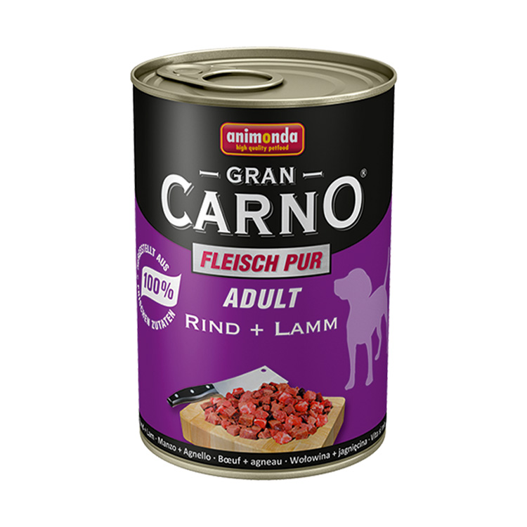 Animonda GranCarno Sığırlı ve Kuzulu Yetişkin Köpek Konservesi 400g - Görsel 2