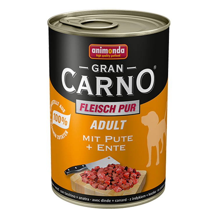 Animonda GranCarno Sığırlı ve Ördekli Yetişkin Köpek Konservesi 400g - Görsel 2
