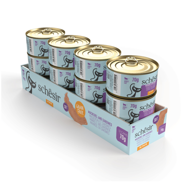 Schesir Tamamlayıcı Sardalya ile Uskumrulu Sos İçinde Kedi Konservesi 70g - Görsel 2