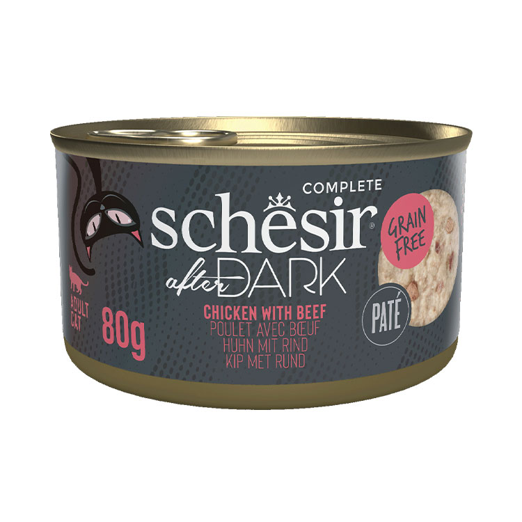 Schesir After Dark Tavuk ile Sığır Paté Yetişkin Kedi Konservesi 12x80g - Image 2