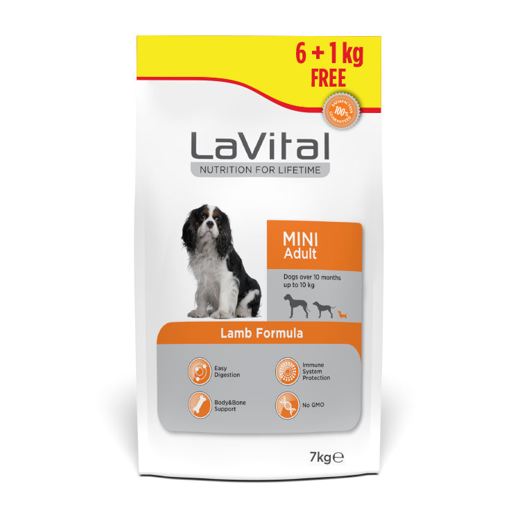 LaVital Kuzu Etli Küçük Irk Yetişkin Köpek Maması 6+1kg Hediyeli - Görsel 3