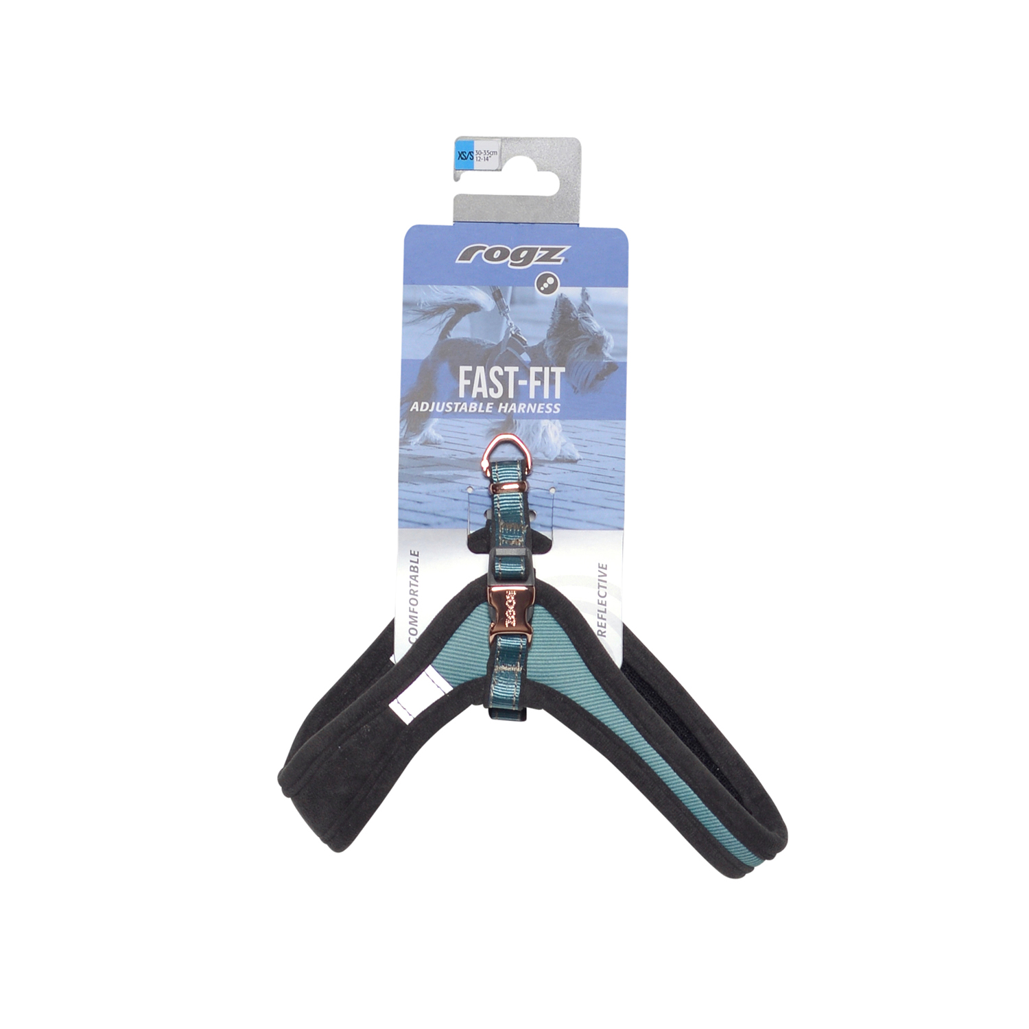Rogz Urban Fast Fit Tuig Köpek Göğüs Tasması Small - Turkuaz - Image 2