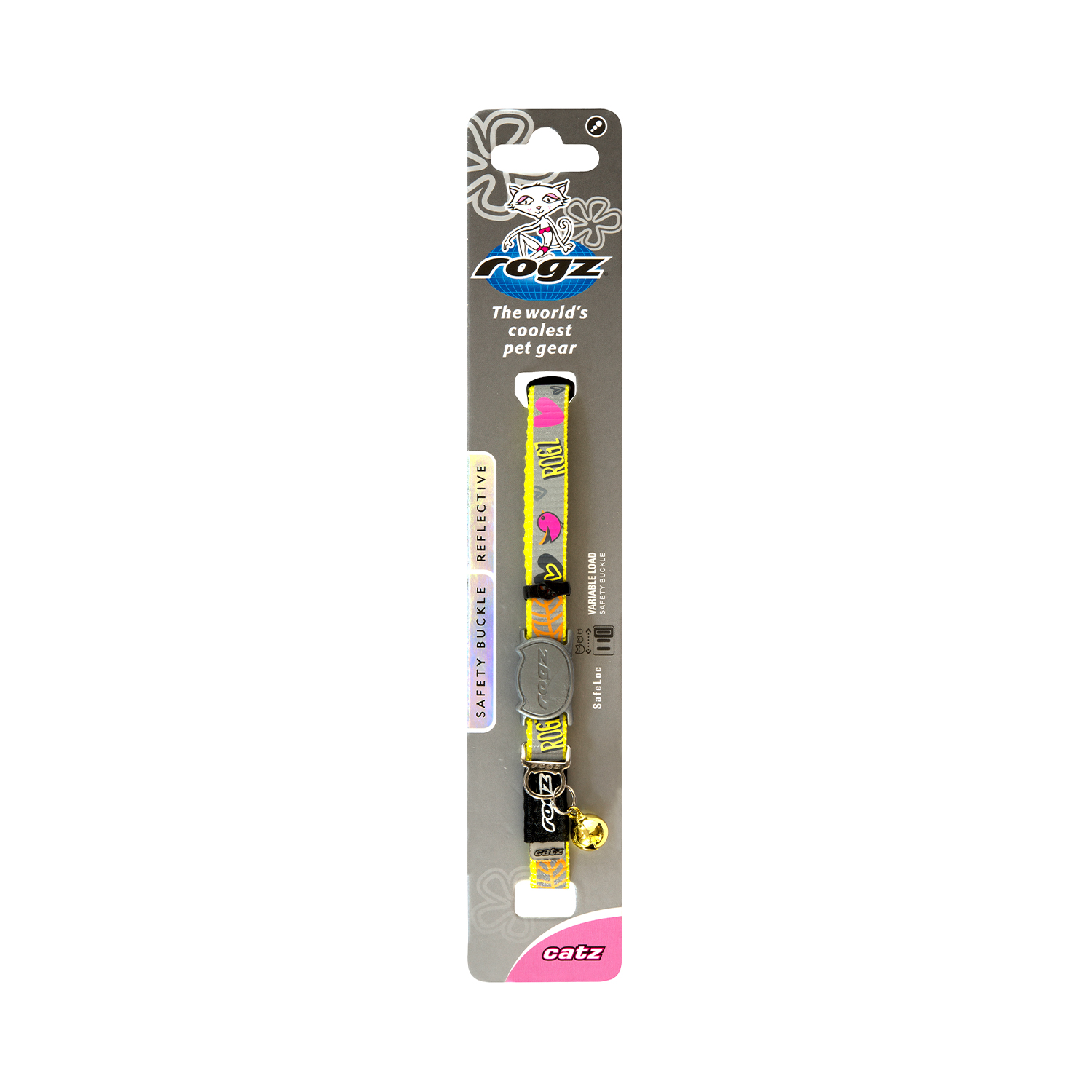 Rogz Catz Reflectocat Collar Kedi Boyun Tasması - Sarı - Görsel 3